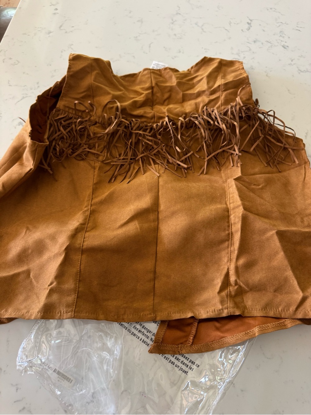 Spirit Halloween Cowgirl Costume Kit S/M 4-8 Western Fringe Vest Bandana Belt - Picture 5 of 8